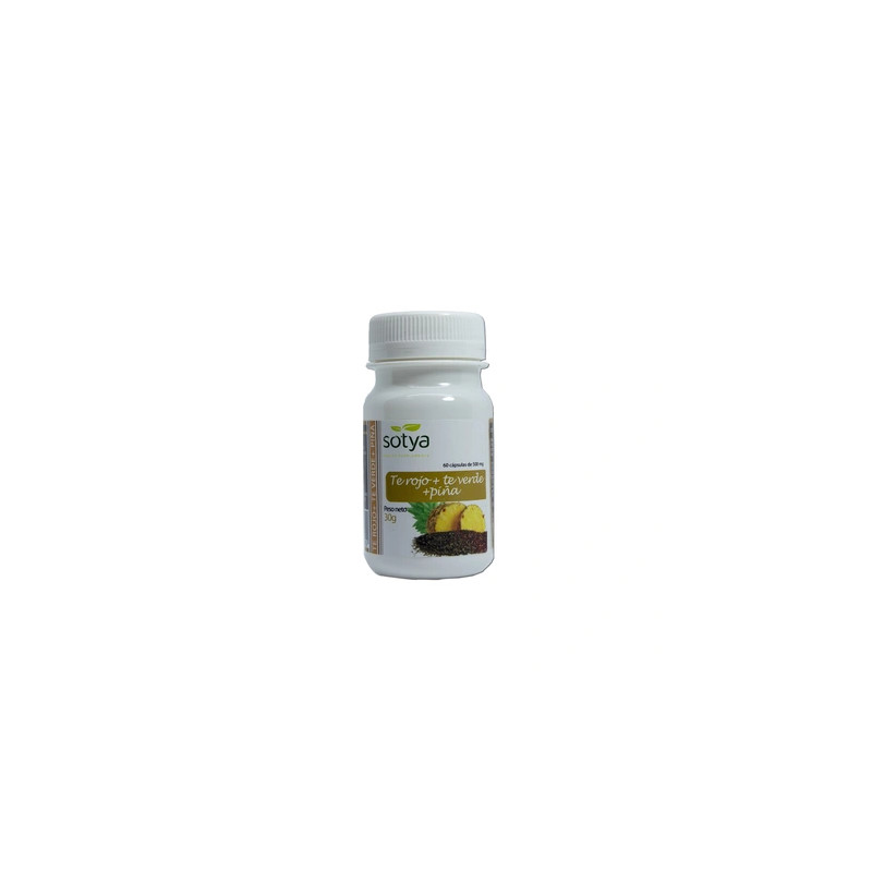 Sotya Sotya Green Tea, Red Tea And Pineapple 500 Mg Capsules 60 Units