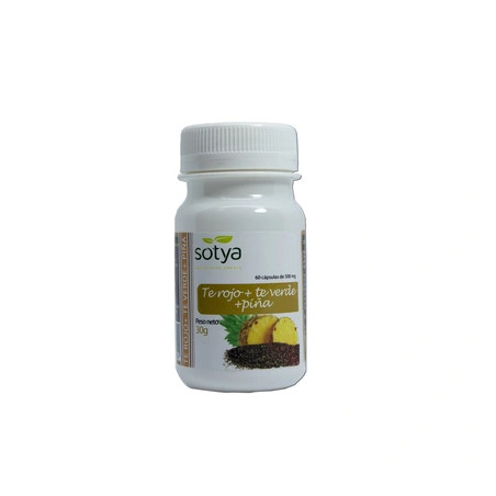 Sotya Sotya Green Tea, Red Tea And Pineapple 500 Mg Capsules 60 Units