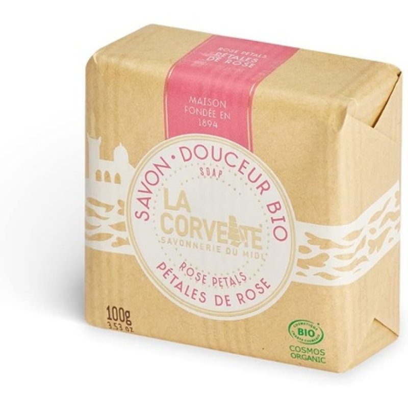 La Corvette Gentle Organic Soap Rose Petals 100g