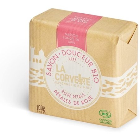 La Corvette Gentle Organic Soap Rose Petals 100g