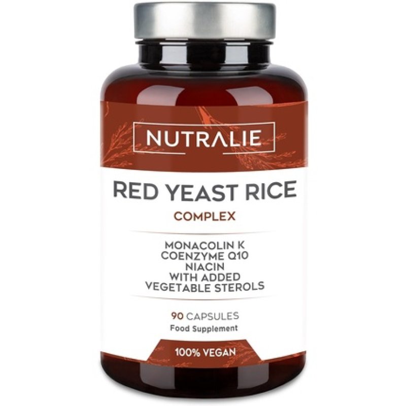 RED Yeast Rice Complex Cholesterol Lowering Supplement 90 Vegan Capsules Nutralie