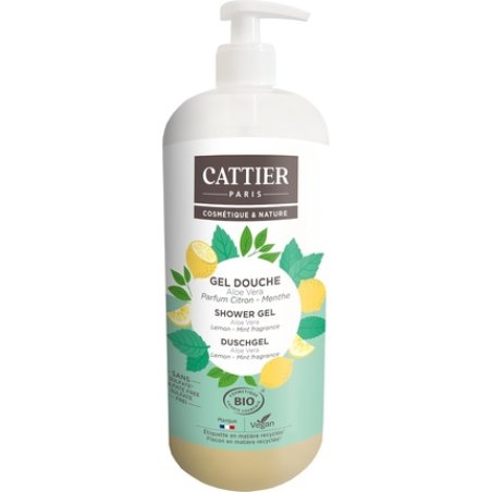 Cattier Shower Gel Without Sulfates Lemon Fragrance Mint 1L