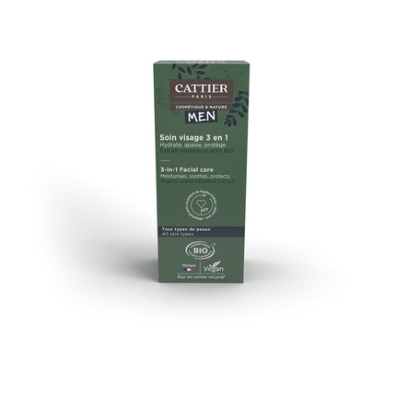 Cattier Men Face Care 3in1 Organic 50ml