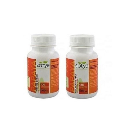 Papaya 600mg 100 Tablets - Pack of 2