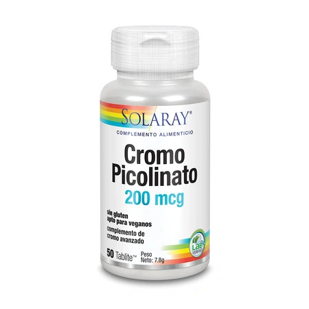 Solaray Chromium Picolinate 50 Tablets - Dietary Supplement