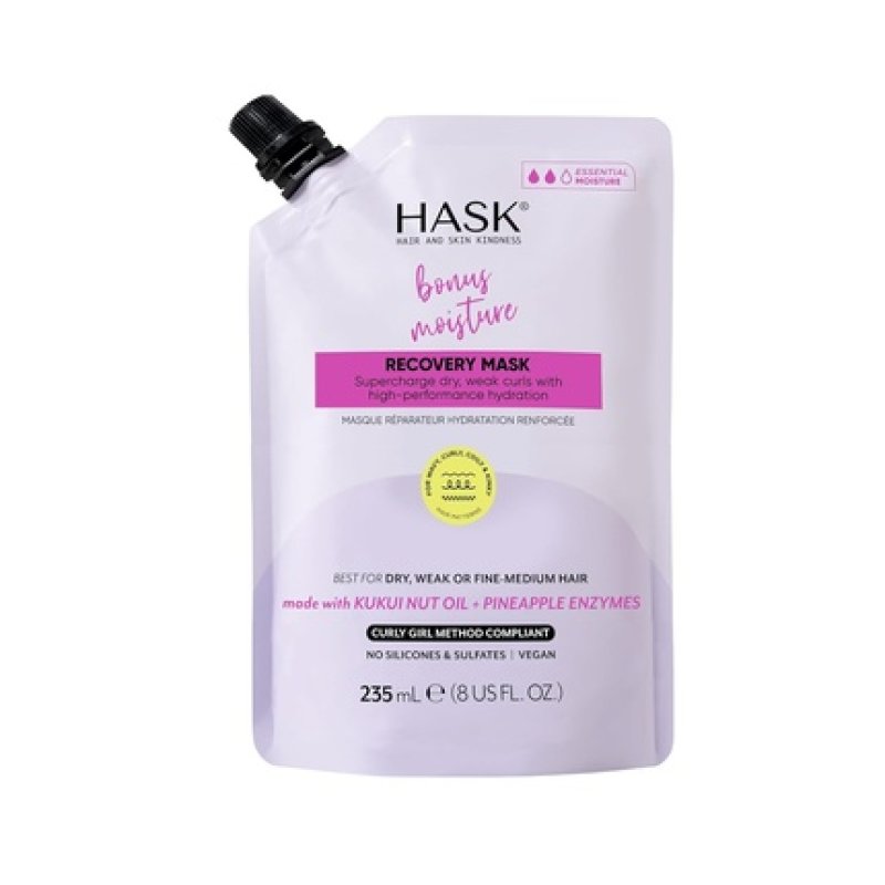 Hask Bonus Moisture Recovery Mask with Kukui Nut Oil and Pineapple Enzymes