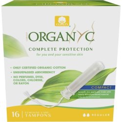 ORGANYC Compact Regular Applicator Tampons Regular