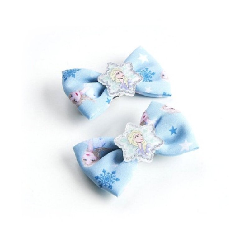 Frozen Blue Bow Hair Clips
