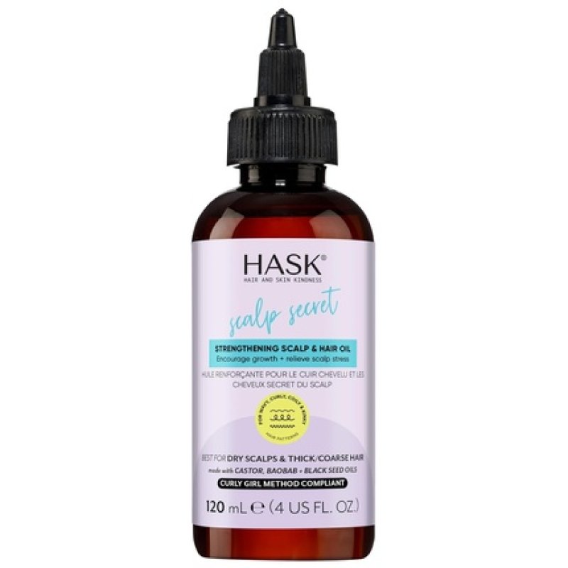 Hask Texture Series Strengthening Scalp & Hair Oil with Castor, Baobab & Black