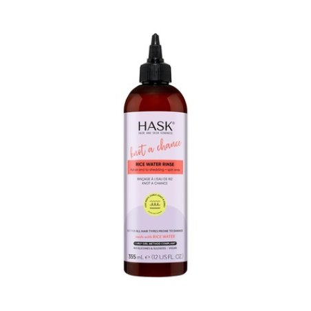 Hask Knot A Chance Rice Water Rinse with Fortifying Rice Water for Wavy and Curly Hair