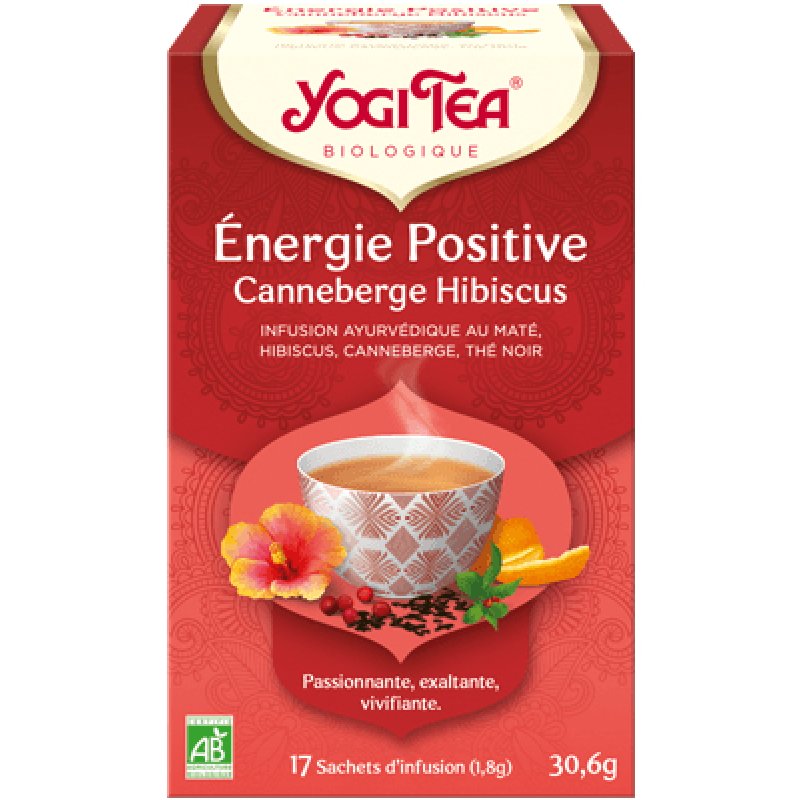 YOGI TEA Énergie Positive Canneberge Hibiscus 17 x 1.8 g
