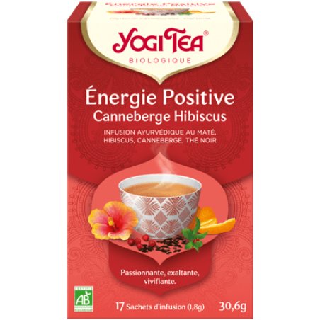 YOGI TEA Énergie Positive Canneberge Hibiscus 17 x 1.8 g