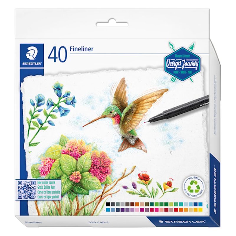 Staedtler – Triplus Fineliner – 40 pcs (334 C40-C)