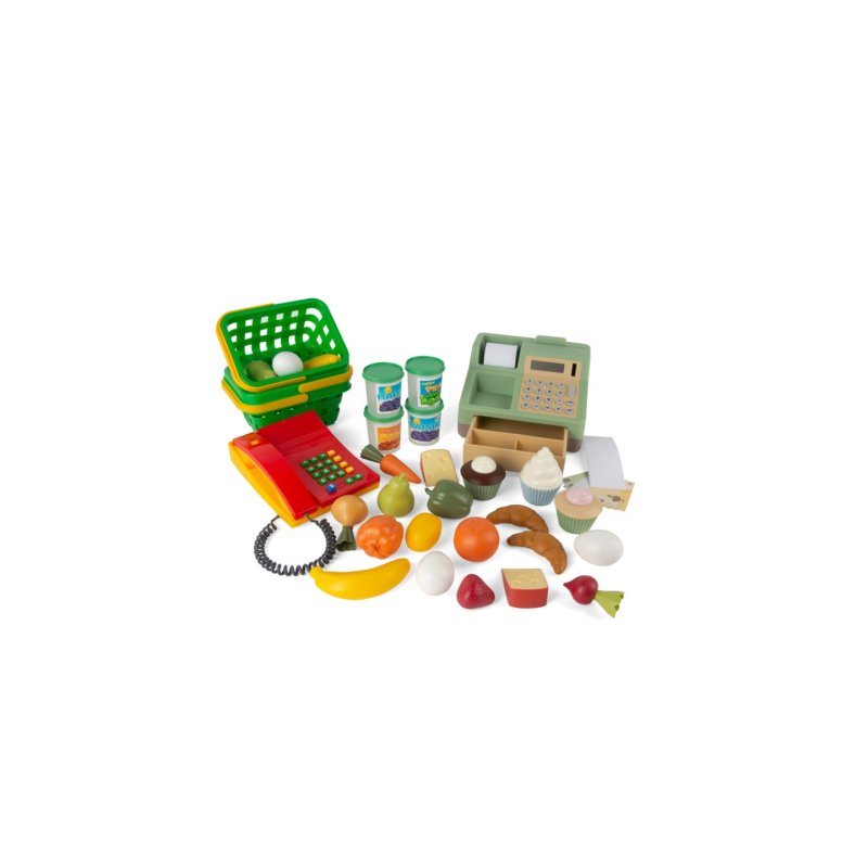 Dantoy - Complete Cash Register Set with Food and Basket (6917)