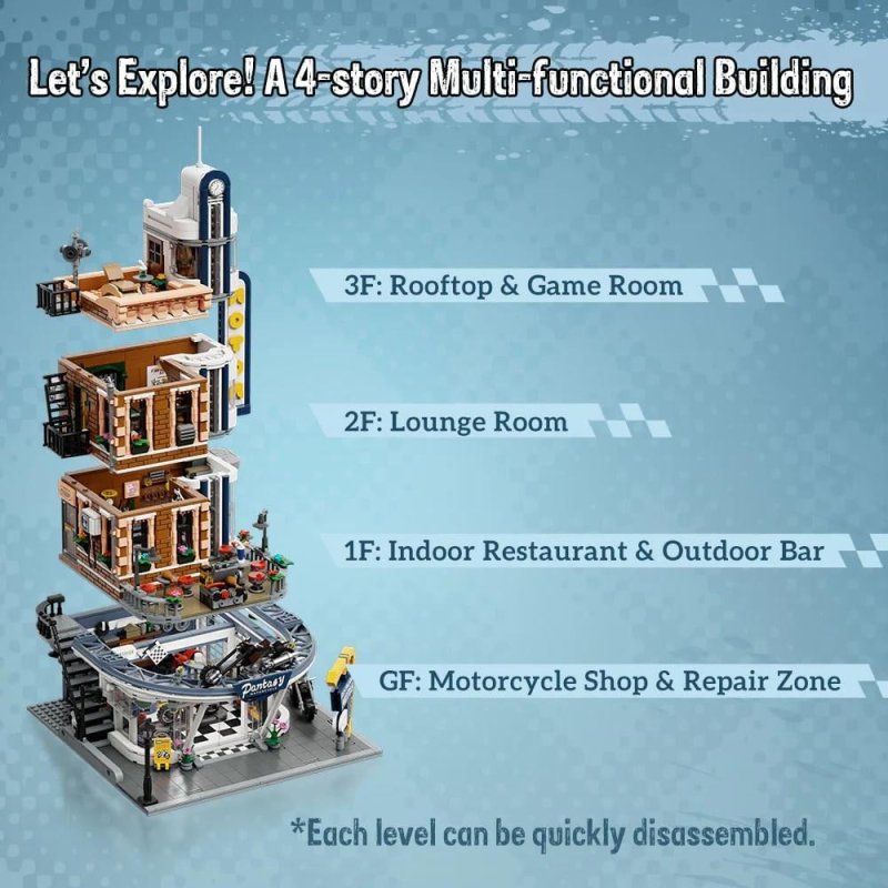 PANTASY - Motorcycle Restaurant - Bloc de Construction