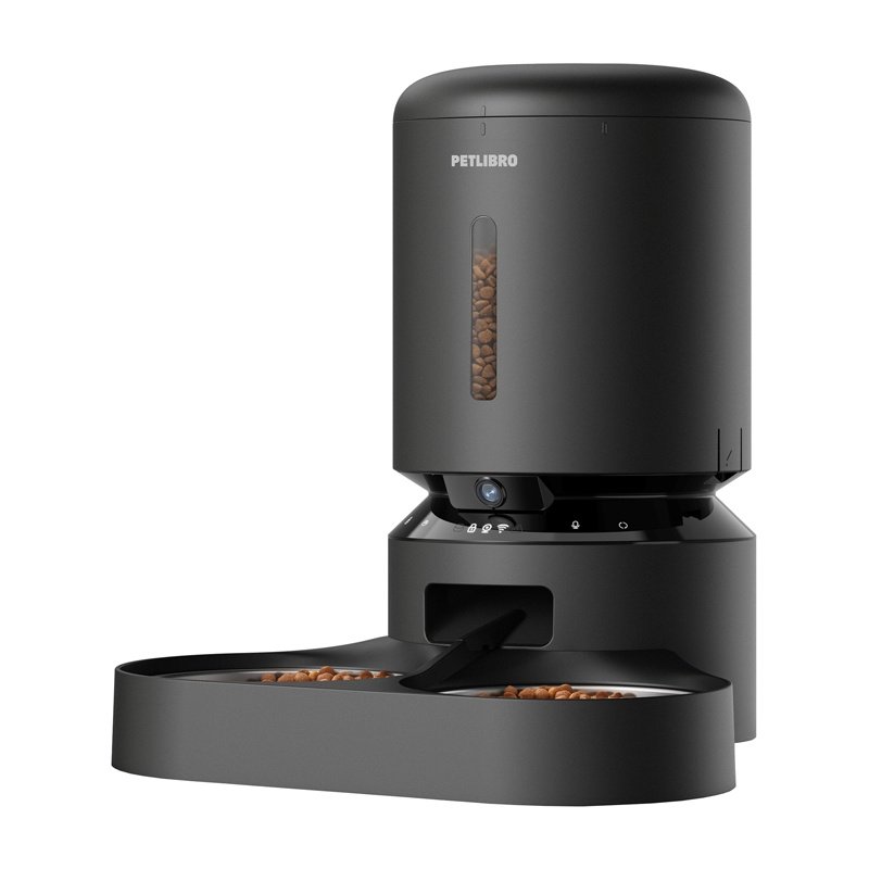 Petlibro Granary camera kama dispenser with double bowl, 5L (black)