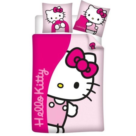 HELLO KITTY - Parure de lit 140x200cm 65x65cm