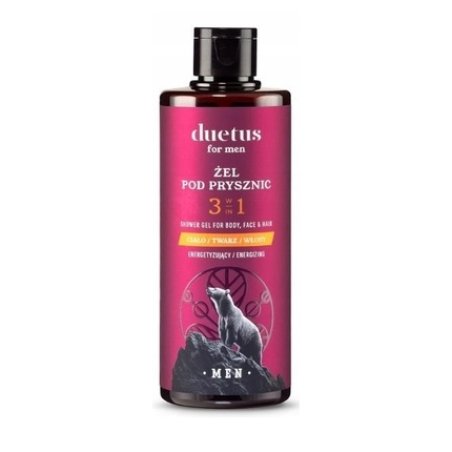 Duetus Men's 3-In-1 Energizing Shower Gel For Body, Face & Hair - 300ml