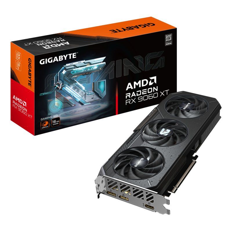GIGABYTE Radeon RX 9060 XT GAMING 16G Carte Graphique - 16GB GDDR6, 128bit, PCI-E 5.0, 3230 MHz Fréquence du cœur, 2