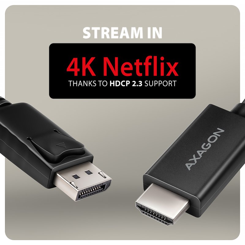 Axagon RVD-HI20C2 DP HDMI cable 1.8 m, 4K/60Hz