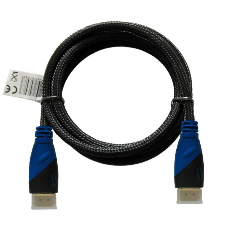Savio CL-02 câble HDMI 1,5 m HDMI Type A (Standard) Noir, Bleu