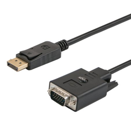 Savio CL-92 câble vidéo et adaptateur 1,8 m DisplayPort VGA (D-Sub) Noir