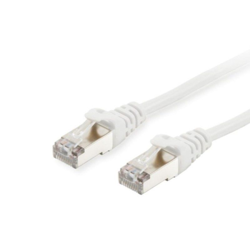 Equip Cat.6A S/FTP Patch Cable, White, 0.15m