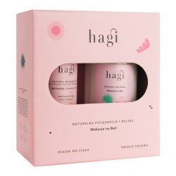 Hagiset Bali Vacation Soy Candle 215ml And Body Massage Oil 100ml