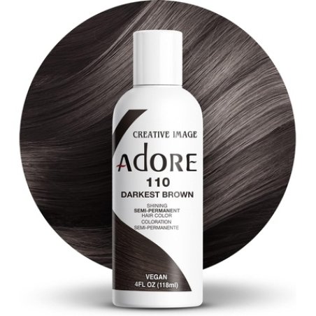 Adore Shining Semi-Permanent Hair Colour 110 Darkest Brown