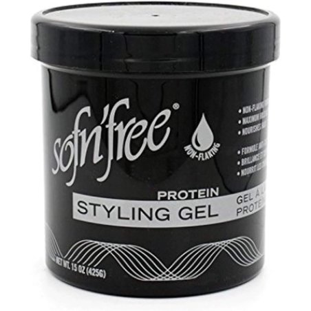 Sofn'free Protein Styling Gel Non Flaky Formula for Firm Styling Control 425g