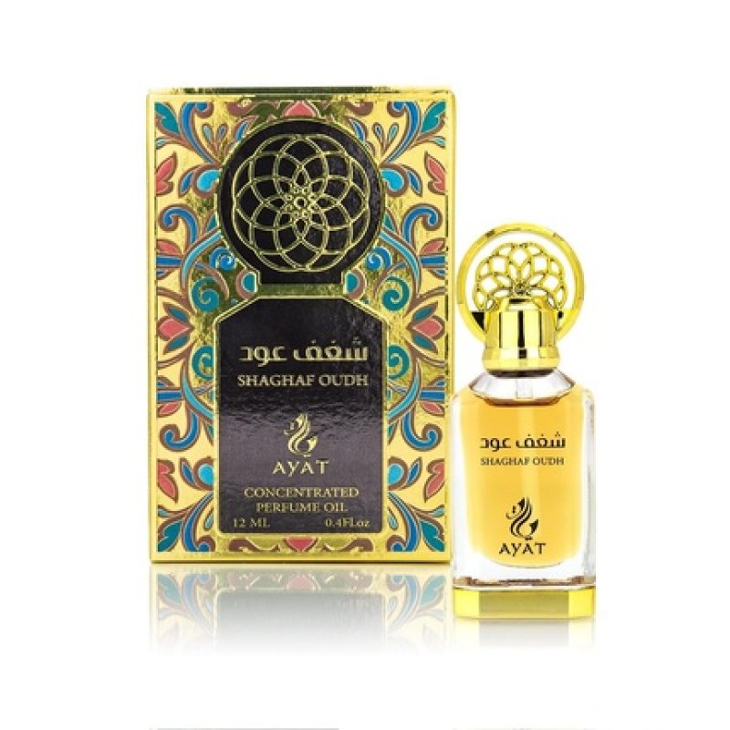 Ayat Perfumes Shaghaf Oud 12ml Alcohol-Free Perfume Oil Unisex Oriental Musk
