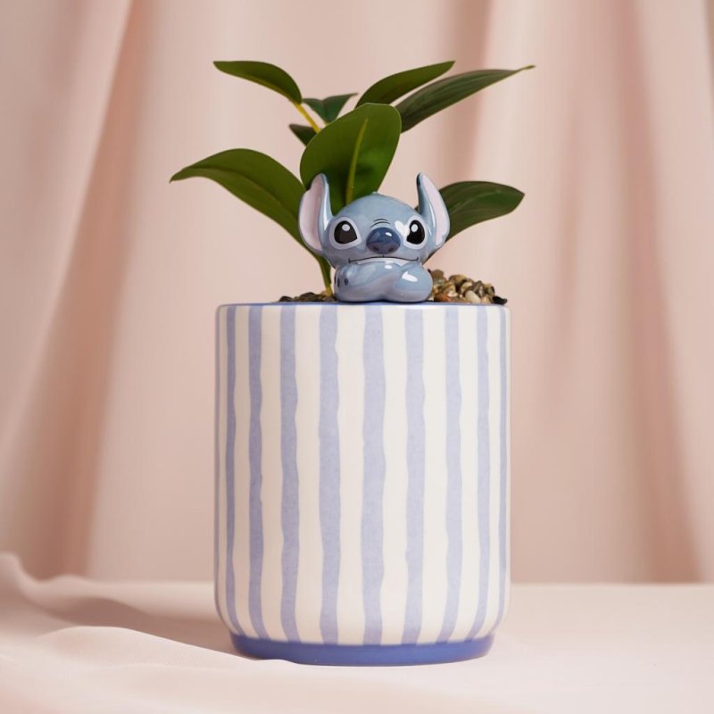 STITCH - Pot avec Mini Stitch 3D Fausse Plante