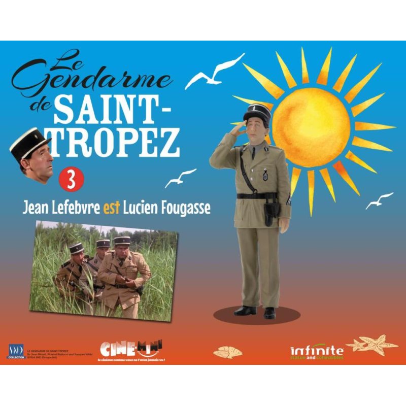 LE GENDARME DE SAINT-TROPEZ - Lucien Fougasse - Figurine 10cm