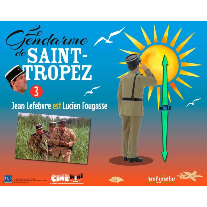 LE GENDARME DE SAINT-TROPEZ - Lucien Fougasse - Figurine 10cm