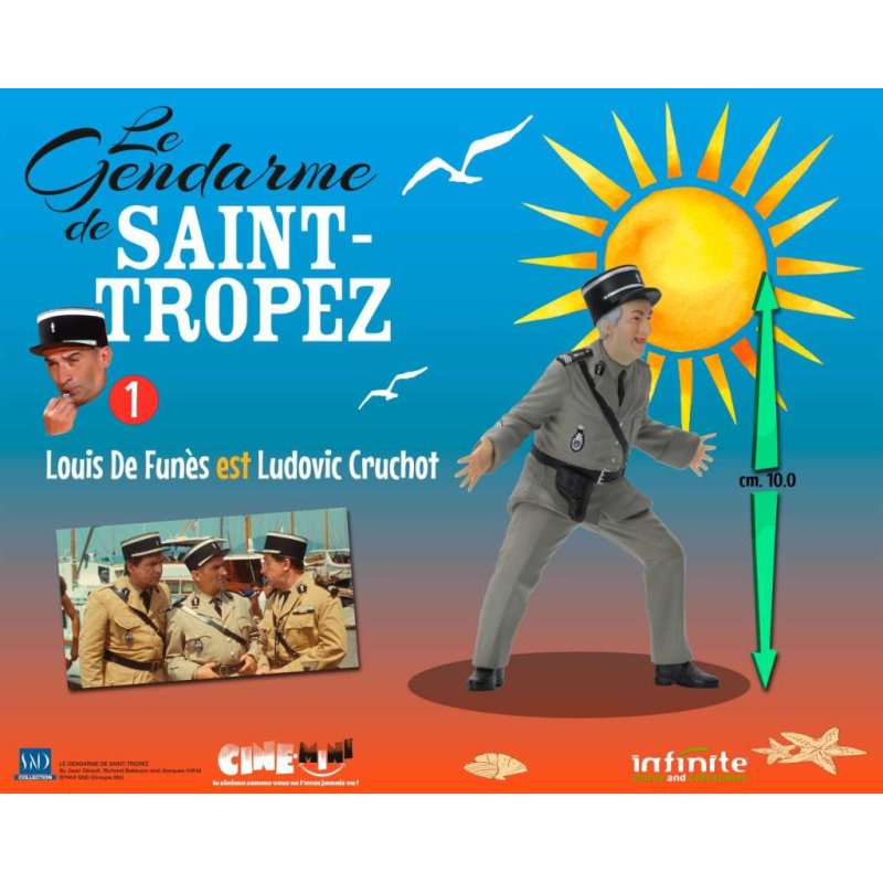 LE GENDARME DE SAINT-TROPEZ - Ludovic Cruchot - Figurine 10cm