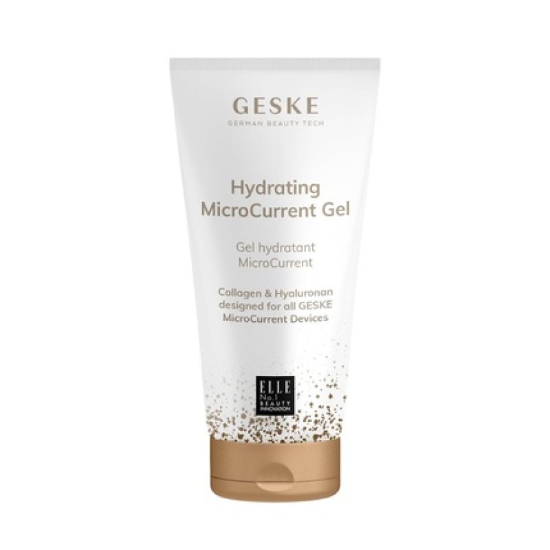 GESKE Hydrating MicroCurrent Gel with Glycerin Gentle Care Water-Based Contact Gel Vegan Formula Cruelty-Free