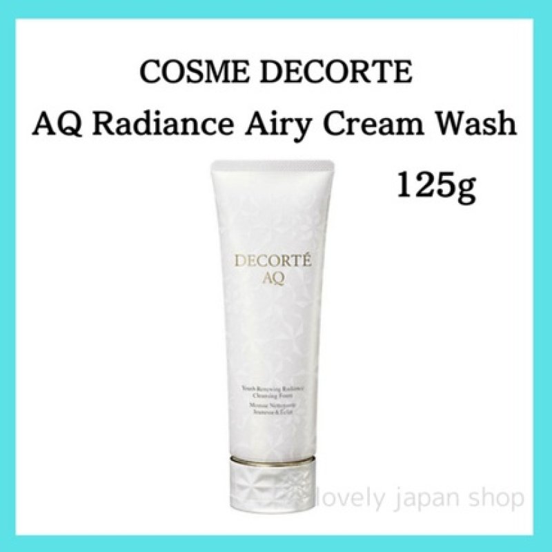 COSME DECORTE AQ Radiance Airy Cream Wash 125g Cleansing Foam Pore Aging Care