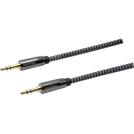 DACOMEX Jack 3.5mm Male to Male stereo GRS cord metal brai