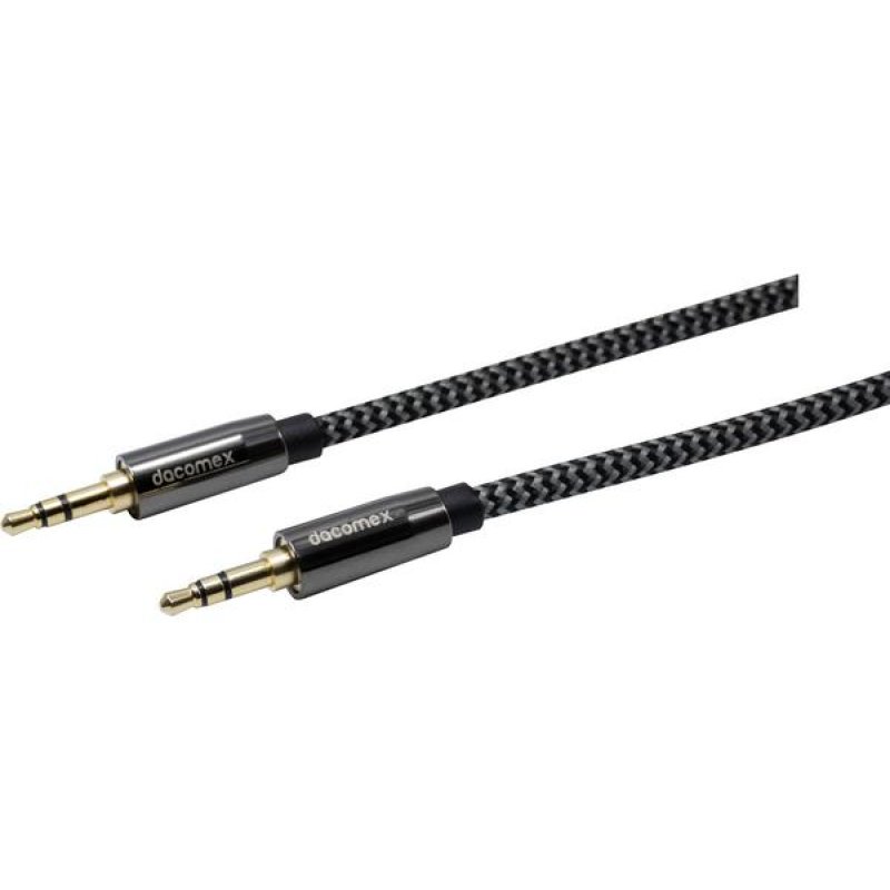 DACOMEX Jack 3.5mm stereo Male to Male GRS cord metal brai