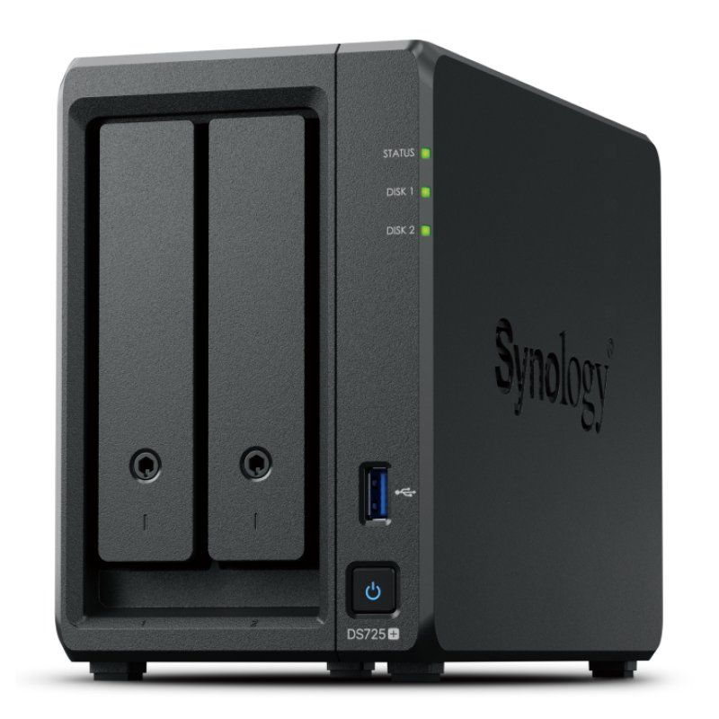 Synology DiskStation DS725 NAS/storage server Ryzen Embedded R1600 4 GB DDR4 0 TB Black