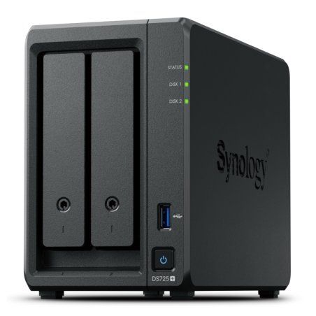 Synology DiskStation DS725 NAS/storage server Ryzen Embedded R1600 4 GB DDR4 0 TB Black
