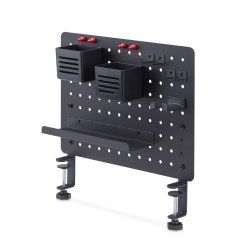 StarTech.com Panneau Perforé à Pinces avec Accessoires, 42 x 32cm, Panneau Perforé en Acier, Organisateur de