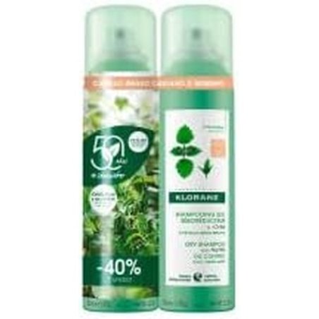 Klorane Nettle Dry Shampoo with Color Sebum Regulator - Pack of 2