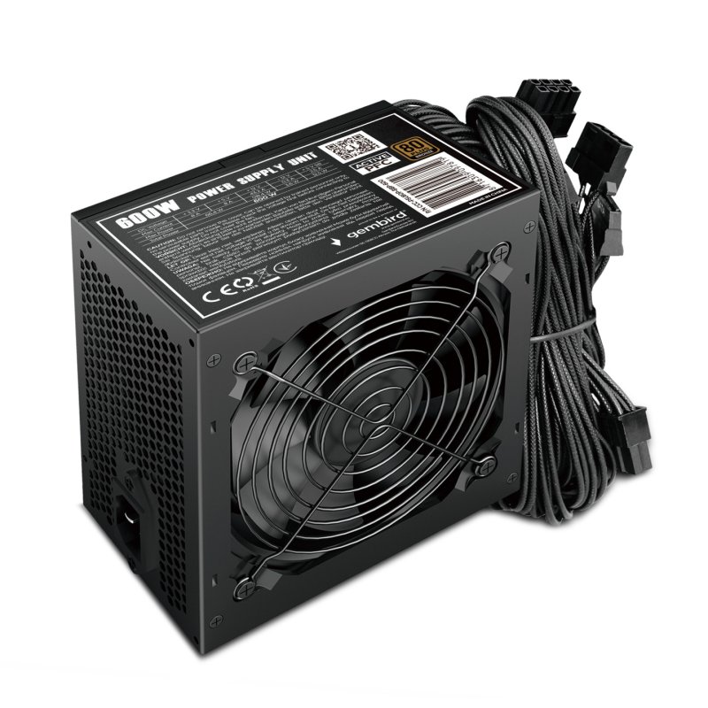 Gembird CCC-PSU80P-BBP-600 power supply unit 600 W 24-pin ATX ATX Black
