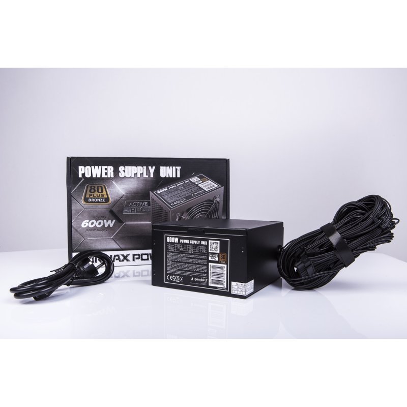 Gembird CCC-PSU80P-BBP-600 power supply unit 600 W 24-pin ATX ATX Black