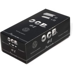 1 Box - Ocb Single Premium No1 Rolling Paper Regular Size 70mm - 2500