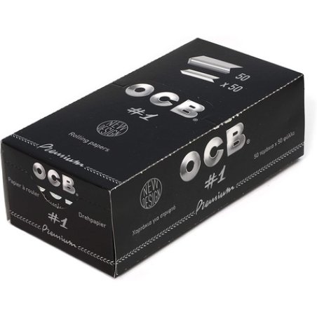 1 Box - Ocb Single Premium No1 Rolling Paper Regular Size 70mm - 2500