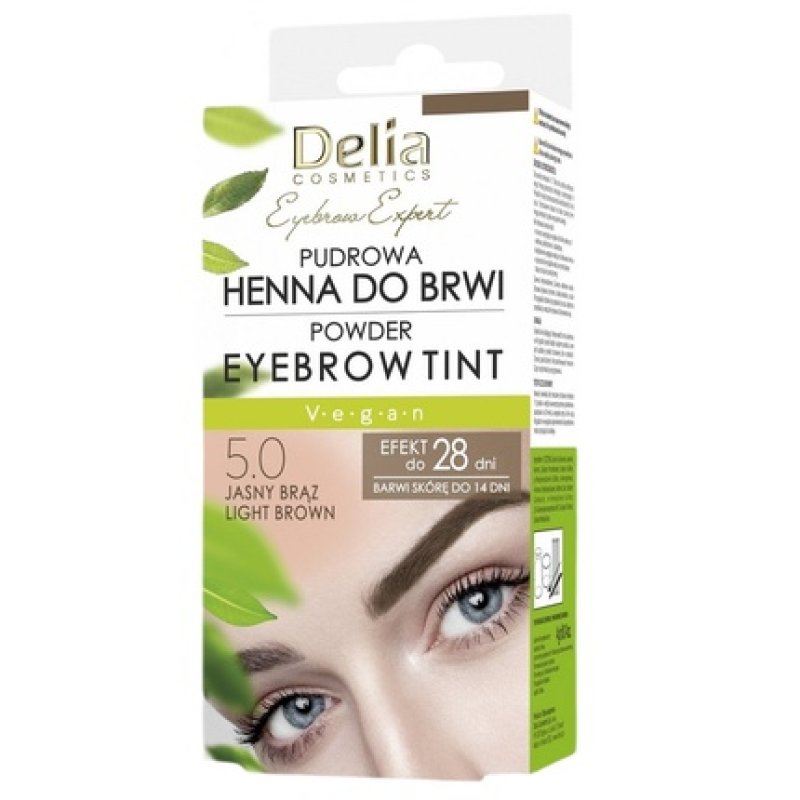 Delia Powdered Eyebrow Henna 5.0 Light Brown 4g