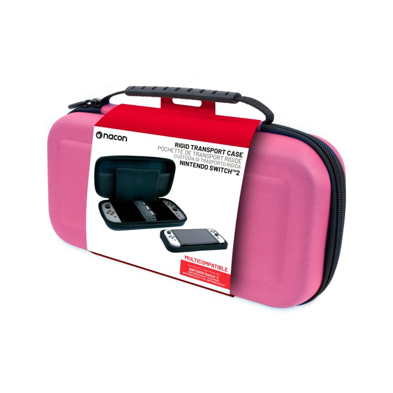 Pochette de transport rigide rose pour Nintendo Switch 2