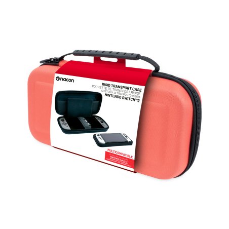 Pochette de transport rigide rouge clair pour Nintendo Switch 2